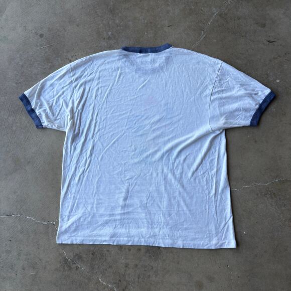 VINTAGE 80S BUDWEISER BUD MAN BEER RINGER T-SHIRT FADED GRAPHIC RETRO MENS XL - Picture 3 of 6